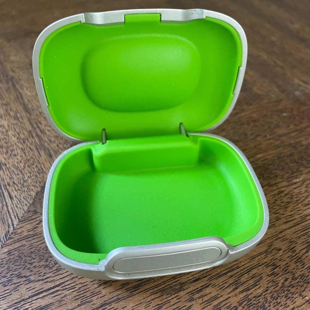 Phonak Hearing Aid Storage Travel‎ Case Only Hard Outer with Silicone Interior